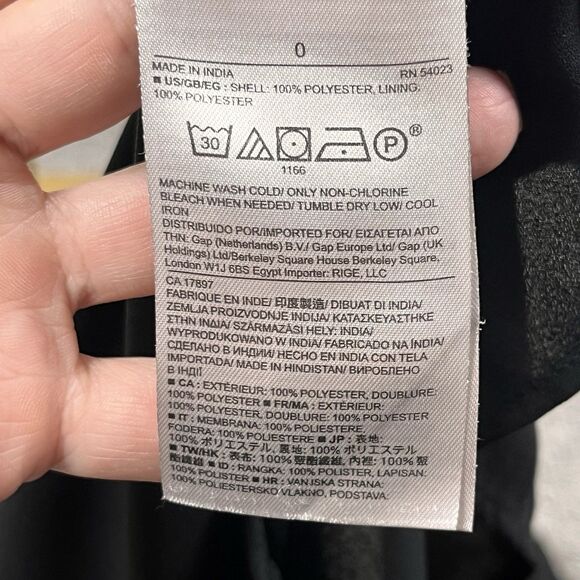 Banana Republic Shirt Dress Womens Zero Shift Button Mini Belted Black - Picture 8 of 13